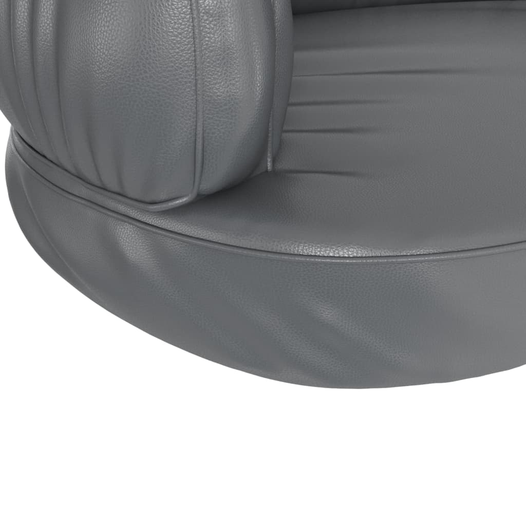 Ergonomic Foam Dog Bed Grey 60x42 cm Faux Leather