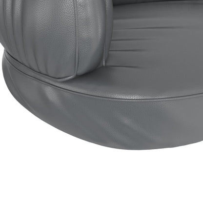 Ergonomic Foam Dog Bed Grey 60x42 cm Faux Leather