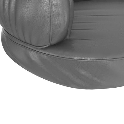 Ergonomic Foam Dog Bed Grey 75x53 cm Faux Leather