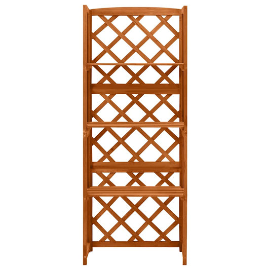 Trellis with Shelves 55x30x140 cm Solid Fir Wood