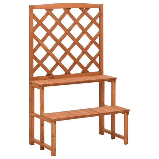 Plant Stand with Trellis 70x42x115 cm Solid Fir Wood