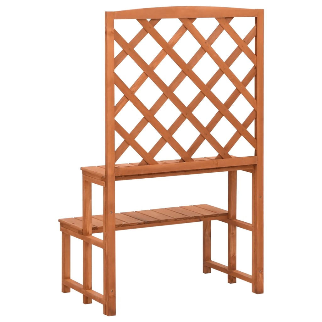 Plant Stand with Trellis 70x42x115 cm Solid Fir Wood