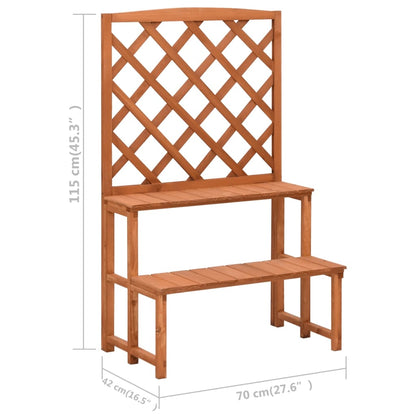 Plant Stand with Trellis 70x42x115 cm Solid Fir Wood