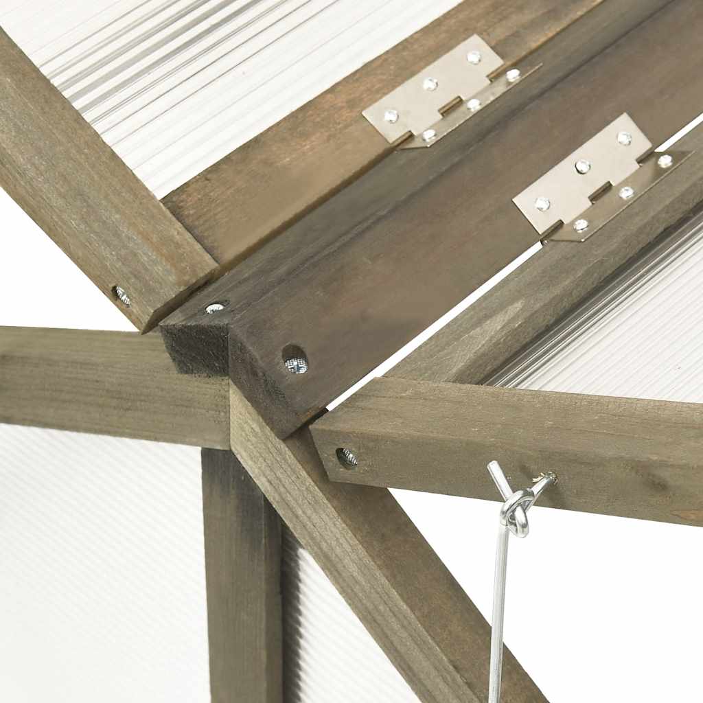 Greenhouse | Grey | Solid fir wood and transparent panels | Medium