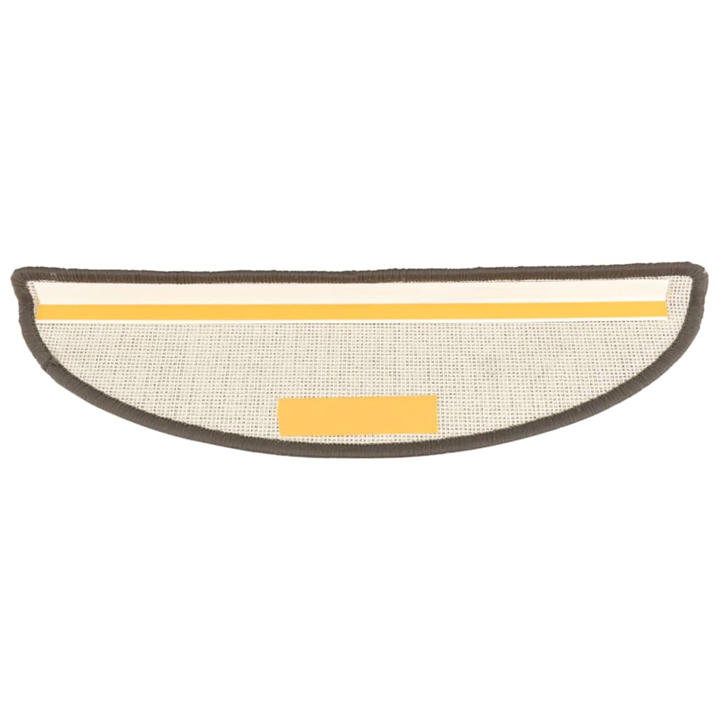 Stair Mats 15 pcs 56x17x3 cm Grey Half Round