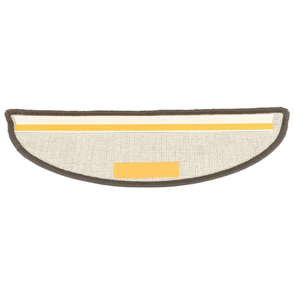 Stair Mats 15 pcs 56x17x3 cm Grey Half Round