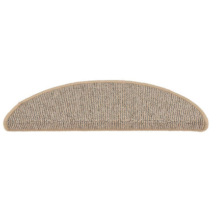 Stair Mats 15 pcs 56x17x3 cm Brown Half Round