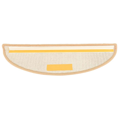 Stair Mats 15 pcs 56x17x3 cm Cream Half Round