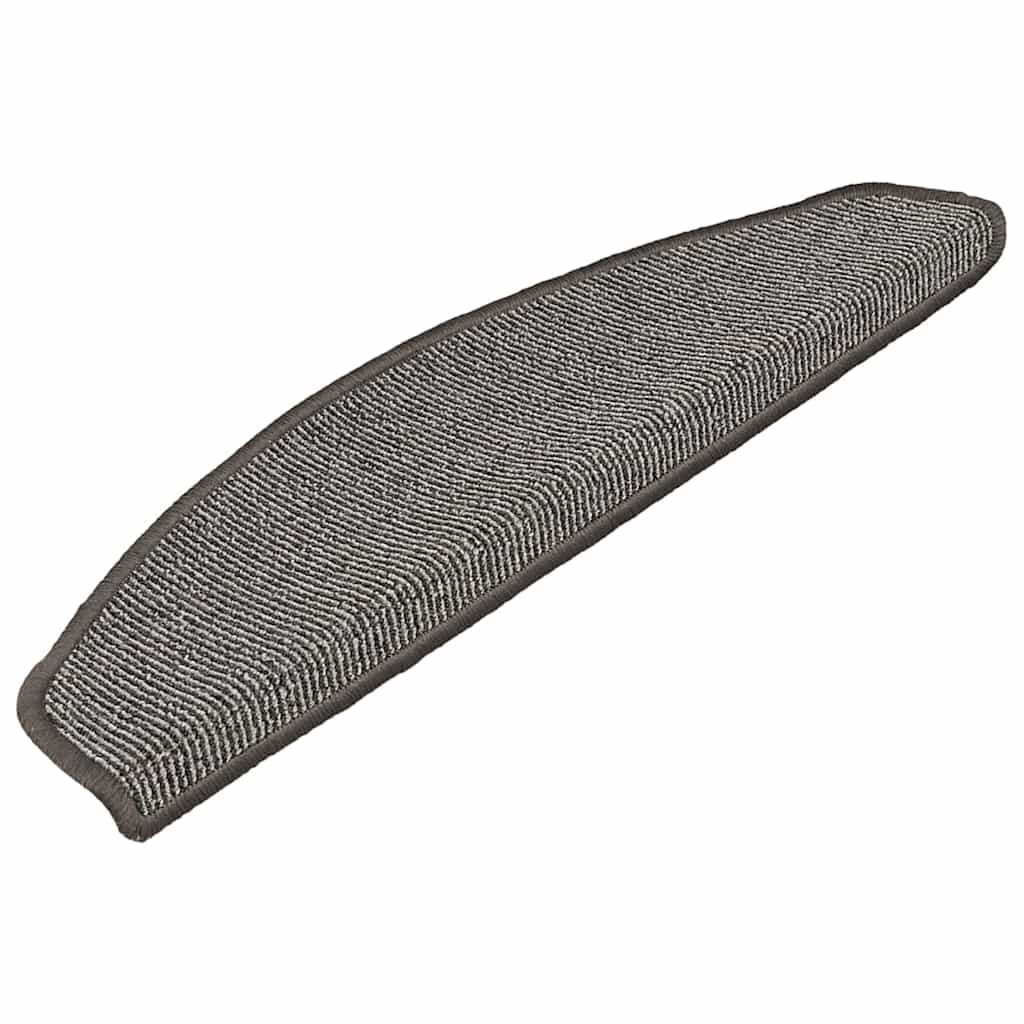 Stair Mats 15 pcs 65x21x4 cm Grey Half Round Large