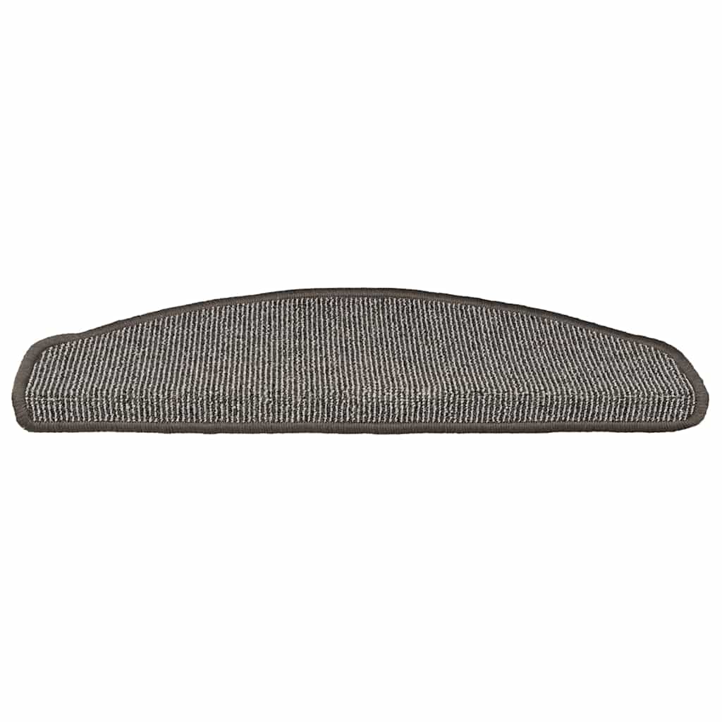 Stair Mats 15 pcs 65x21x4 cm Grey Half Round Large