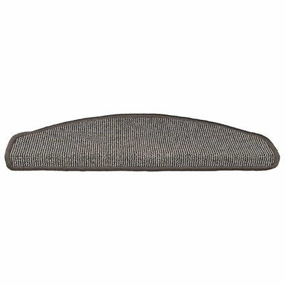 Stair Mats 15 pcs 65x21x4 cm Grey Half Round Large
