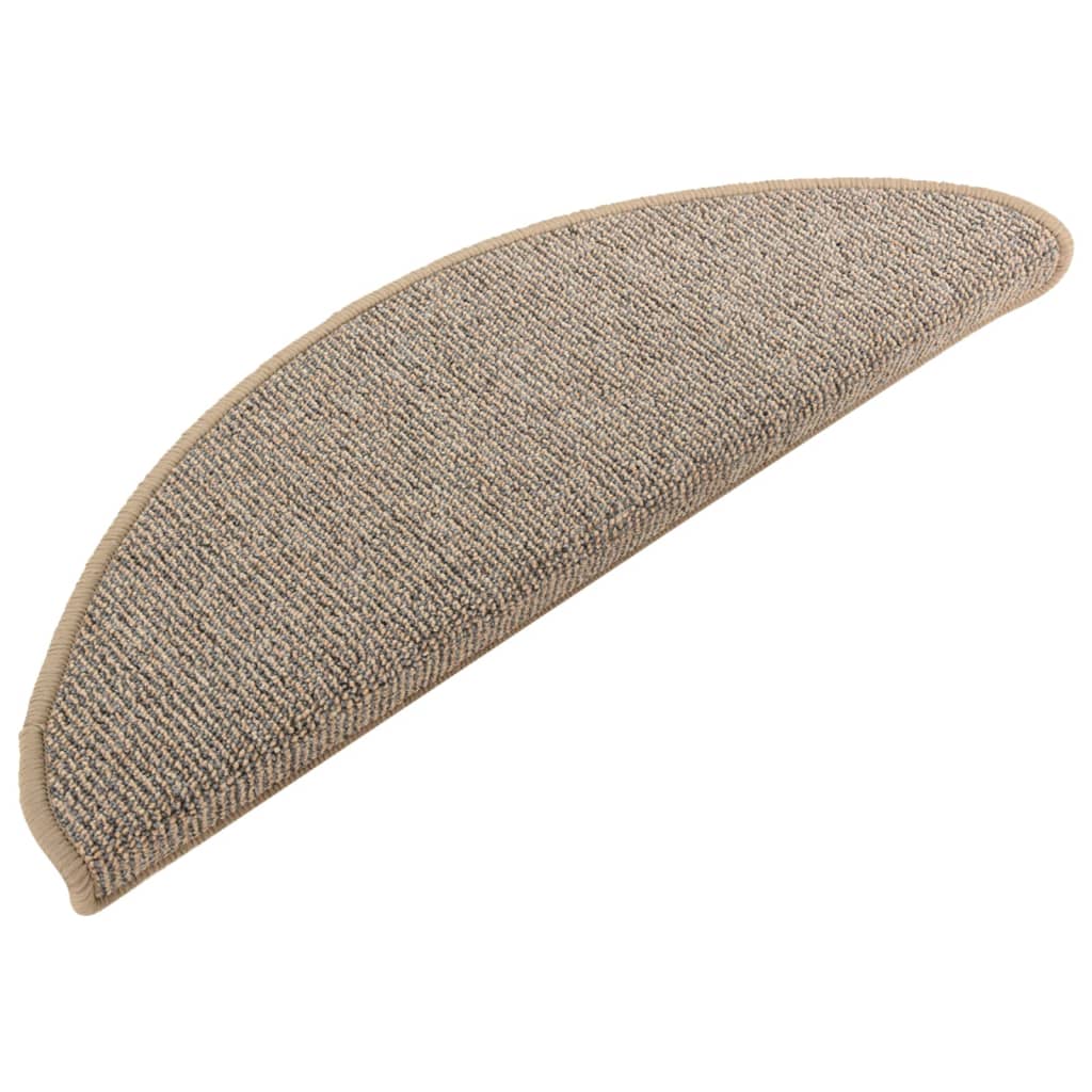 Stair Mats 15 pcs 65x21x4 cm Brown Half Round Large