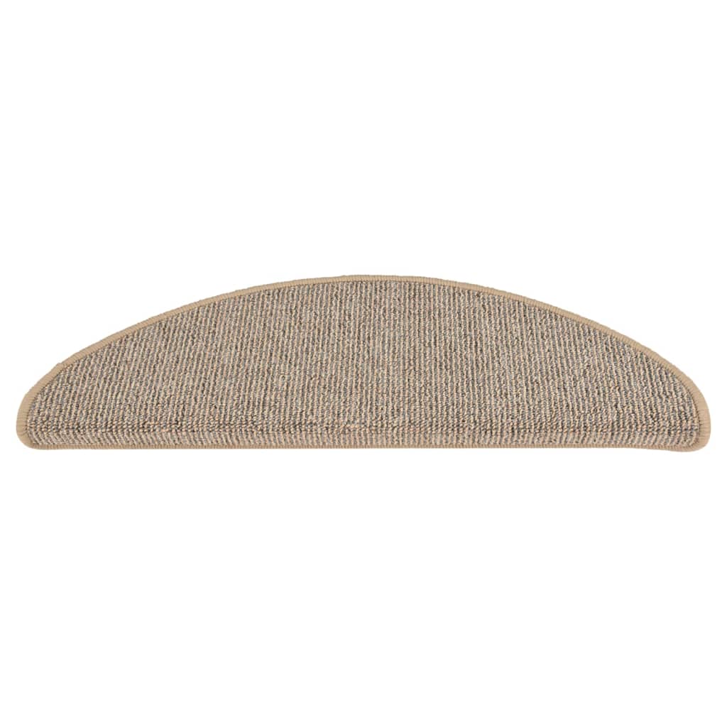 Stair Mats 15 pcs 65x21x4 cm Brown Half Round Large