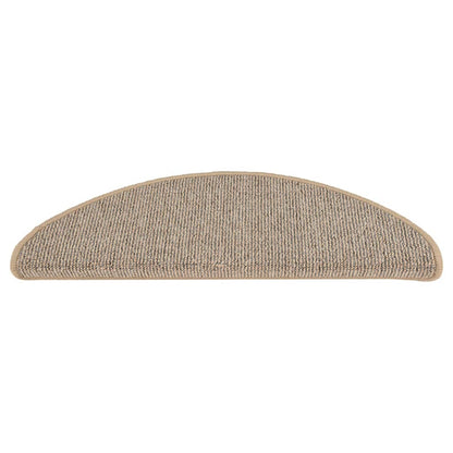 Stair Mats 15 pcs 65x21x4 cm Brown Half Round Large