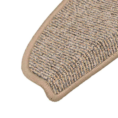 Stair Mats 15 pcs 65x21x4 cm Brown Half Round Large