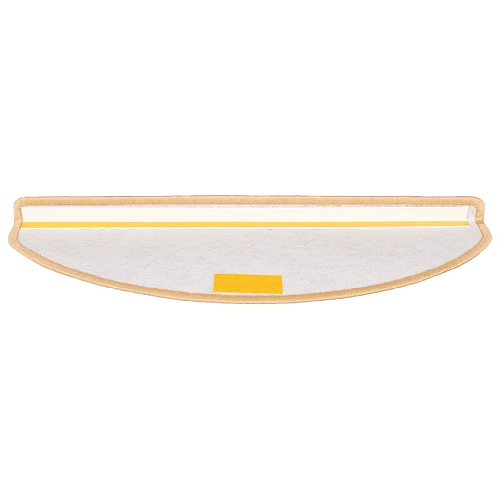 Stair Mats 15 pcs 65x21x4 cm Cream Half Round Large