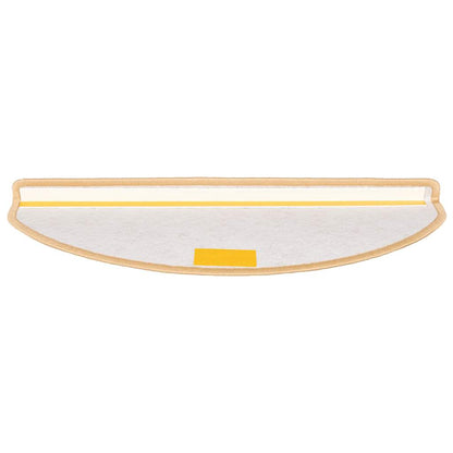 Stair Mats 15 pcs 65x21x4 cm Cream Half Round Large