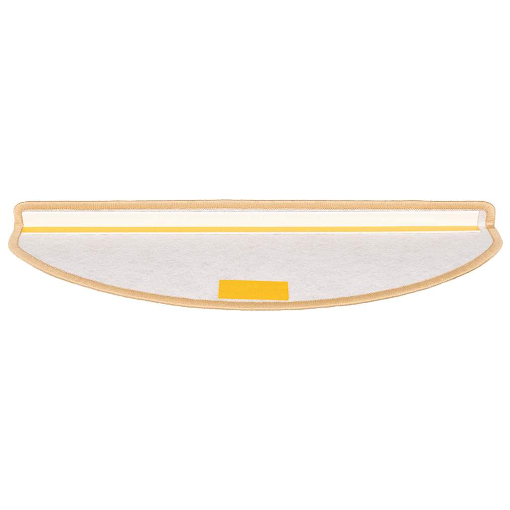 Stair Mats 15 pcs 65x21x4 cm Cream Half Round Large