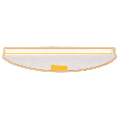 Stair Mats 15 pcs 65x21x4 cm Cream Half Round Large