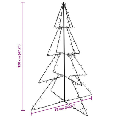 Christmas Cone Tree 160 LEDs Indoor and Outdoor 78x120 cm