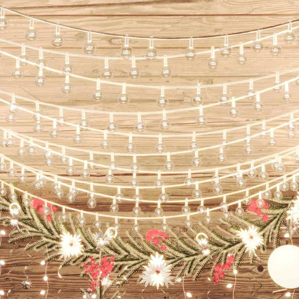 Globe Fairy String Lights 20m 200 LED Warm White 8 Function
