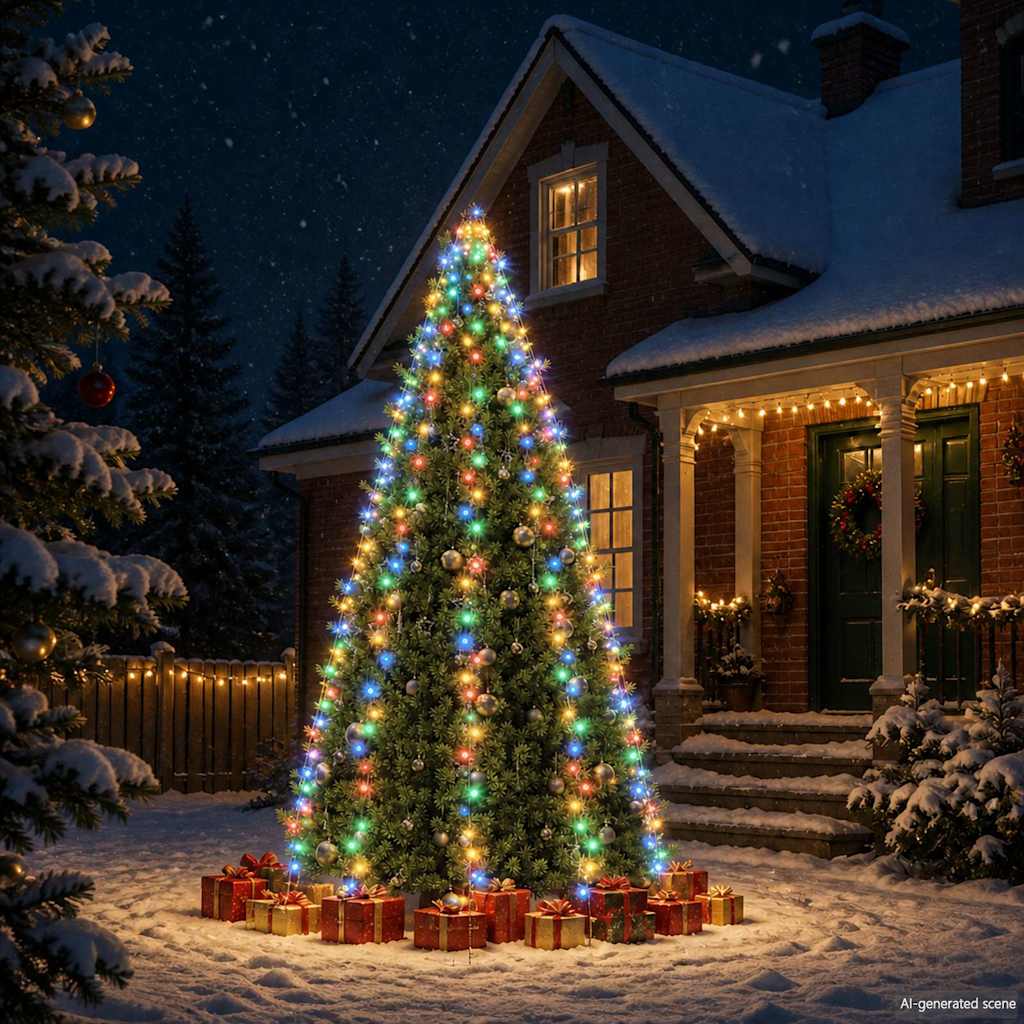 Christmas Tree Net Lights with 400 LEDs Colourful 400 cm