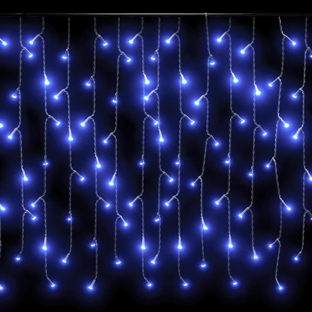 LED Curtain Icicle Lights 10m 400 LED Blue 8 Function