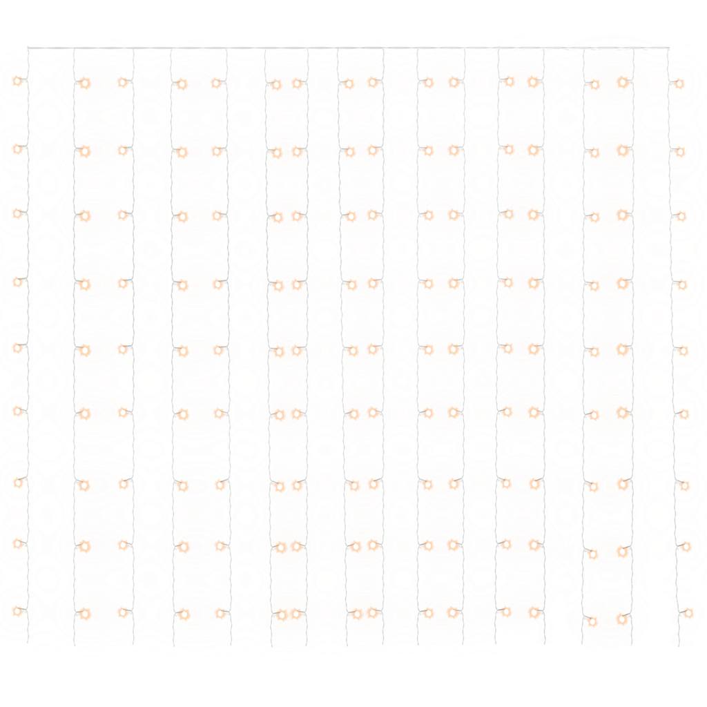 LED Curtain Fairy Lights 3x3m 300 LED Warm White 8 Function