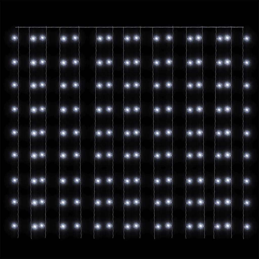 LED Curtain Fairy Lights 3x3m 300 LED Cold White 8 Function