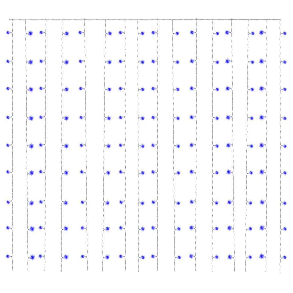 LED Curtain Fairy Lights 3x3m 300 LED Blue 8 Function