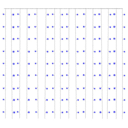 LED Curtain Fairy Lights 3x3m 300 LED Blue 8 Function