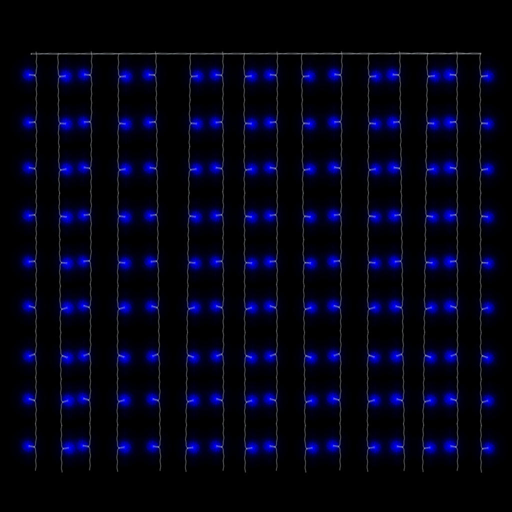 LED Curtain Fairy Lights 3x3m 300 LED Blue 8 Function