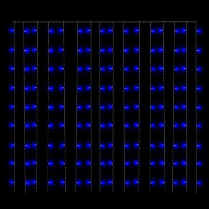 LED Curtain Fairy Lights 3x3m 300 LED Blue 8 Function