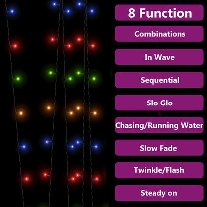 Solar Fairy Lights 5 pcs 5x200 LED Colourful Indoor Outdoor