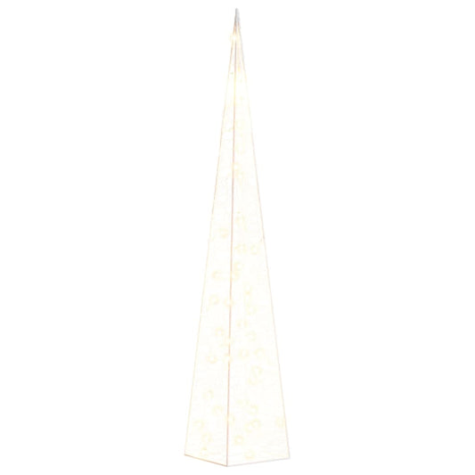 Acrylic Decorative LED Light Cone Warm White 90 cm