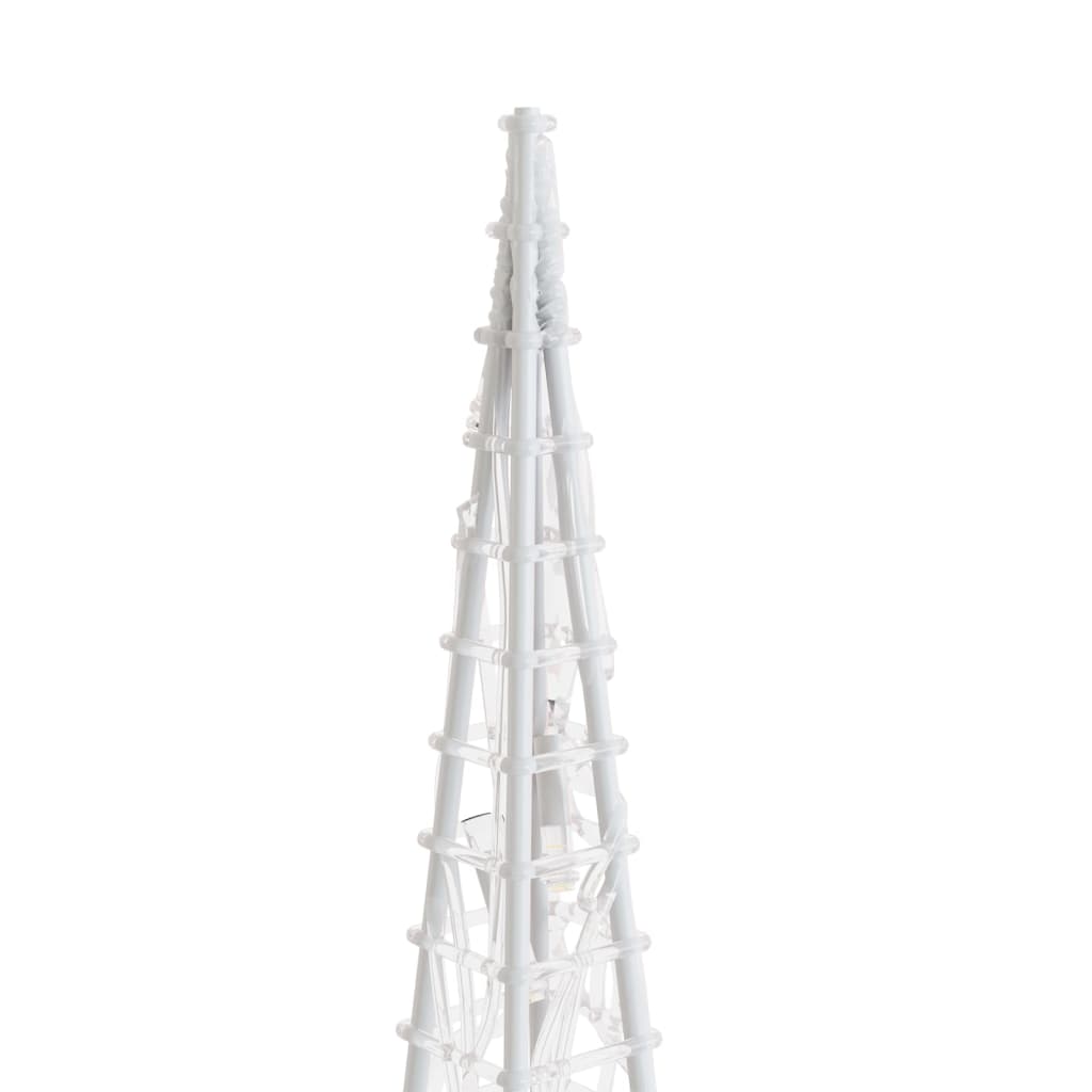 Acrylic Decorative LED Light Cone Warm White 90 cm