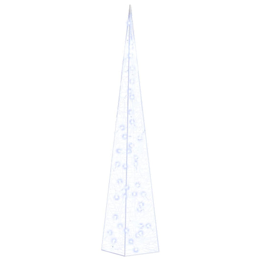 Acrylic Decorative LED Light Cone Blue 90 cm