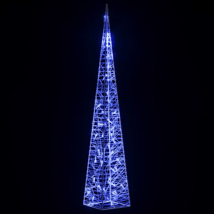 Acrylic Decorative LED Light Cone Blue 90 cm