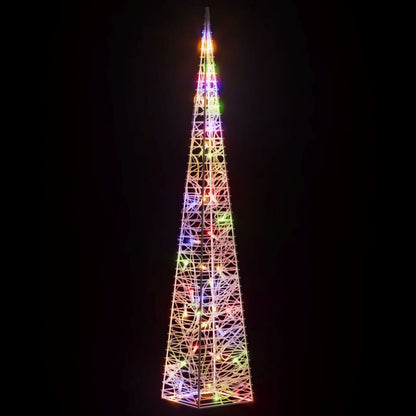 Acrylic Decorative LED Light Cone Multicolour 90 cm
