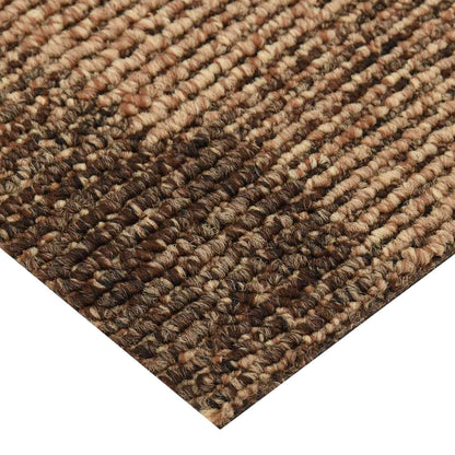 Floor Carpet 20 pcs Brown 50 x 50 cm PP