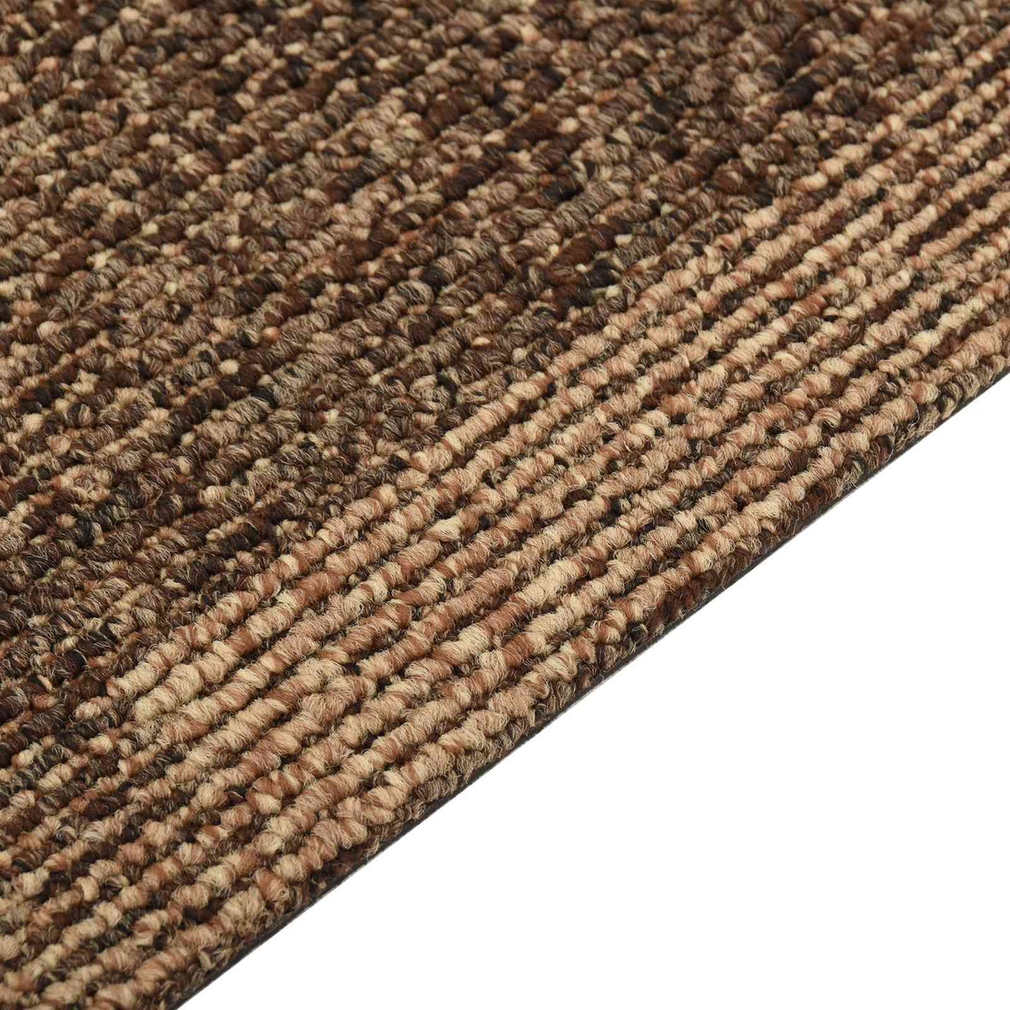 Floor Carpet 20 pcs Brown 50 x 50 cm PP