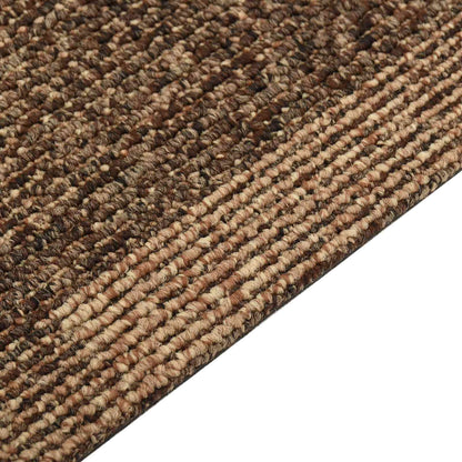 Floor Carpet 20 pcs Brown 50 x 50 cm PP