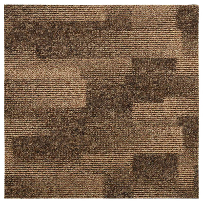 Floor Carpet 20 pcs Brown 50 x 50 cm PP