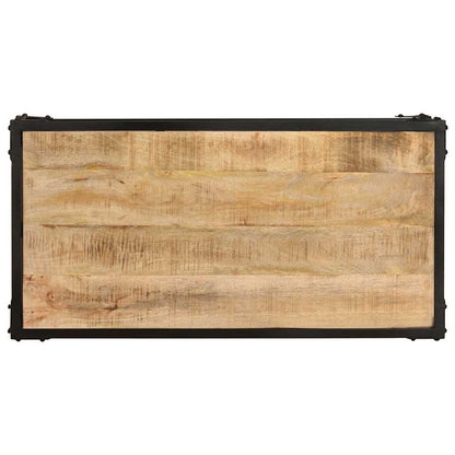 328265 vidaXL Coffee Table 90x45x35 cm Solid Rough Mango Wood
