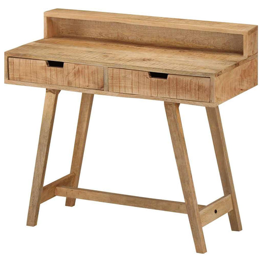 328269 vidaXL Desk 100x45x90 cm Solid Rough Mango Wood
