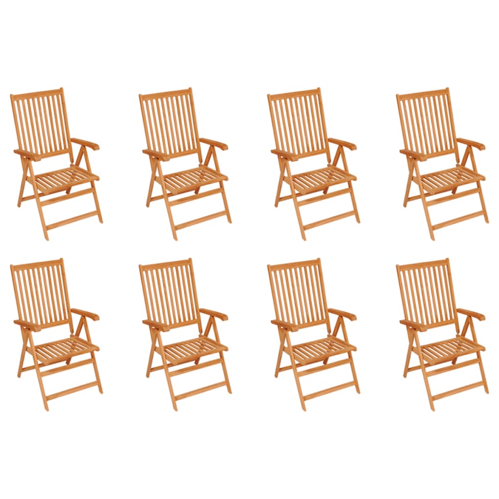 Garden Chair | Set of 8 | Teak | Solid Teak wood | Standard | Foldable