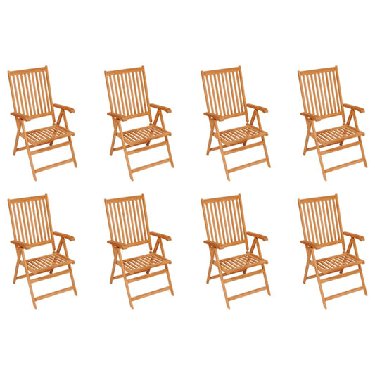 Garden Chair | Set of 8 | Teak | Solid Teak wood | Standard | Foldable
