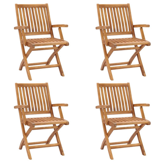 Garden Chair | Set of 4 | Teak | Solid Teak wood | Standard | Foldable