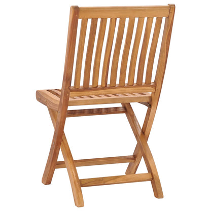 Garden Chair | Set of 8 | Brown | Solid Teak Wood | Standard | Foldable