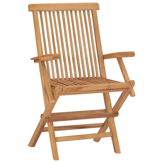 Folding Chairs 8 pcs Solid Teak Wood